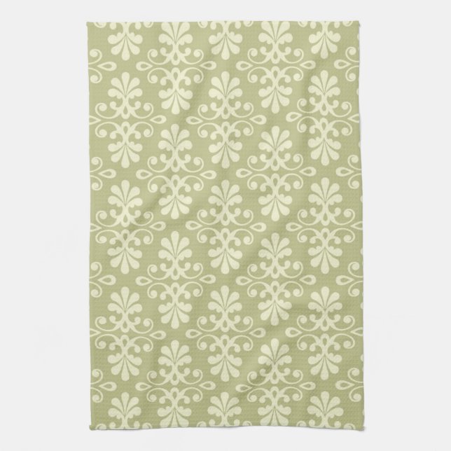 Floral damask wallpaper towel (Vertical)