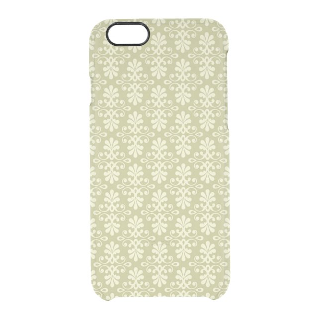 Floral damask wallpaper uncommon iPhone case (Back)
