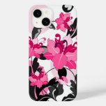 Floral Damasks on Circles background Case-Mate iPhone 14 Case