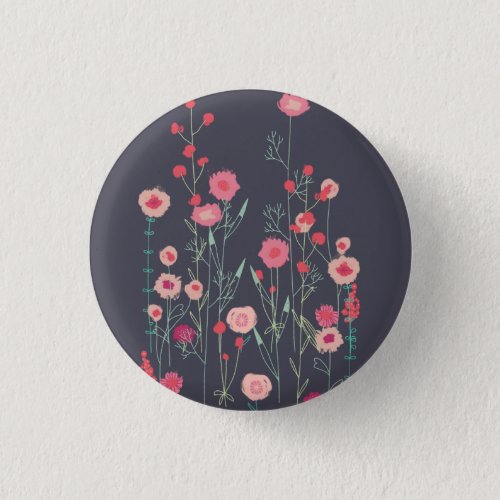 Floral Dark Modern Button