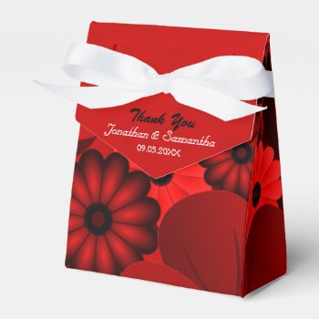 Floral Dark Red Gothic Tent With Ribbon Favor Box by sunnymars at Zazzle