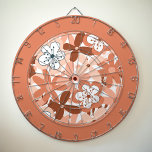 Floral Dart Board<br><div class="desc">Add a warm, earthy touch to your game room or living space with this terracotta floral pattern dartboard. The intricate floral design brings a touch of nature indoors, blending seamlessly with bohemian and rustic decor. Perfect for both casual players and serious competitors, this dartboard is as stylish as it is...</div>
