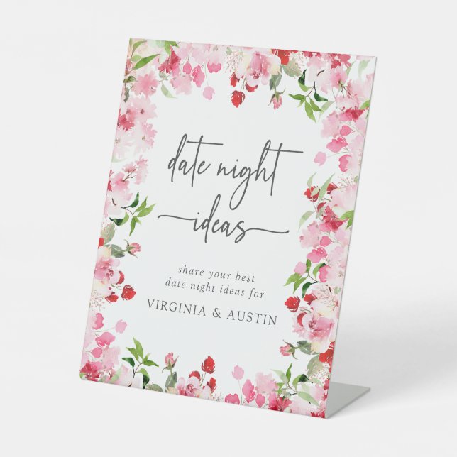 Floral Date Night Sign (Front)