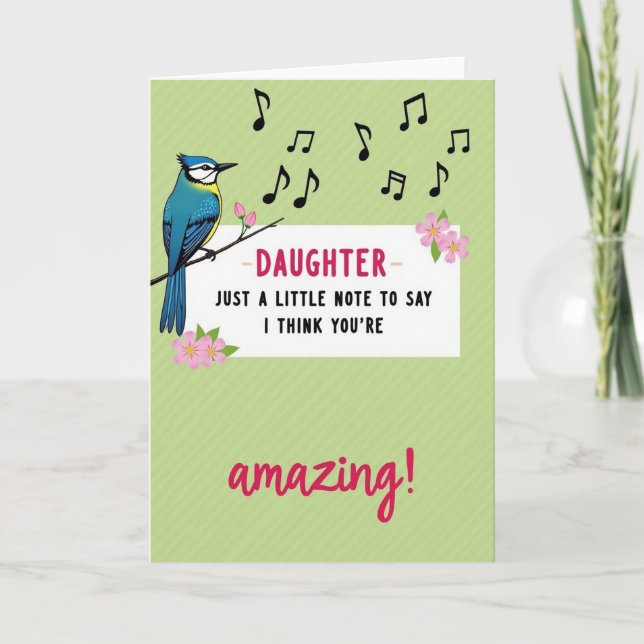 Floral Daughter Amazing Card (Front)