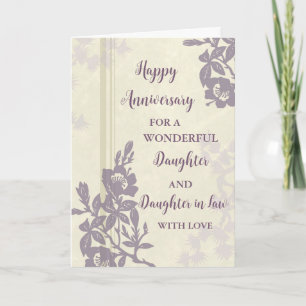 Floral Daughter & Daughter in Law Anniversary Card