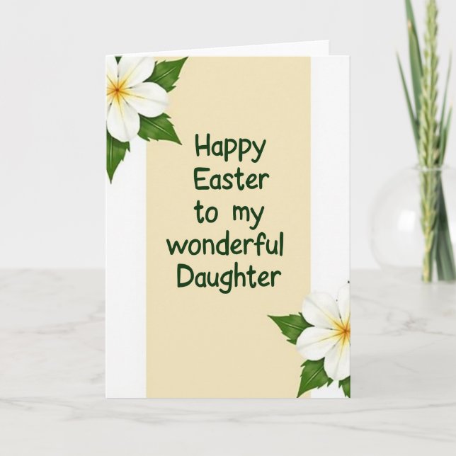 Floral Daughter Easter Card (Front)