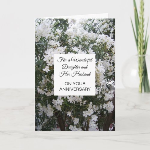 Floral Daughter Husband Personalised Anniversary Card