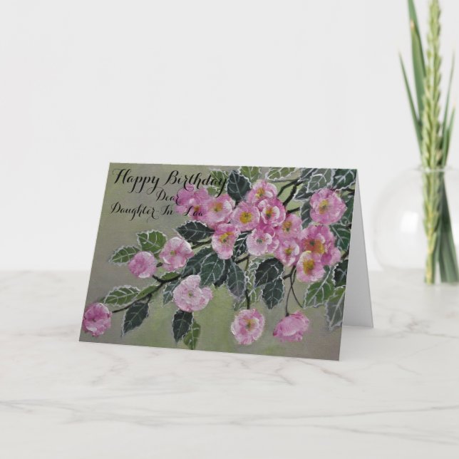 Floral Daughter-In-Law Birthday/ Greeting Card (Front)