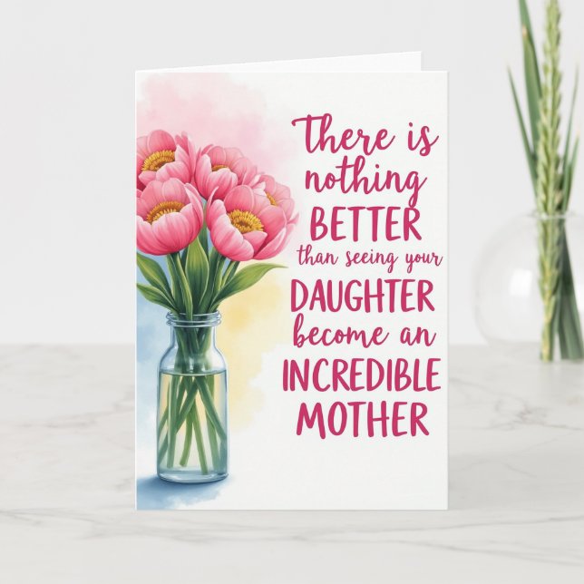 Floral Daughter Motherhood Card (Front)