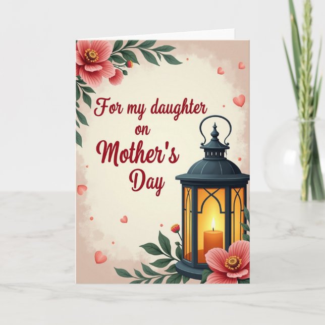 Floral Daughter Mothers Day Card (Front)