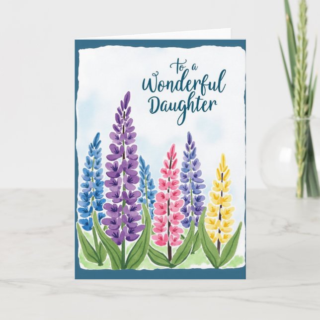 Floral Daughter Watercolor Card (Front)