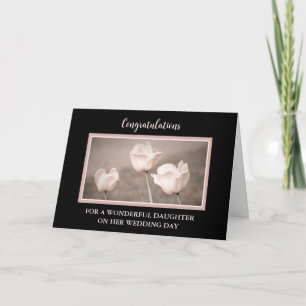 Floral Daughter Wedding Day Congratulations Card