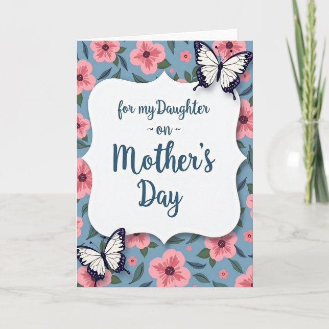 Floral Daughters Mothers Day Card (Front)