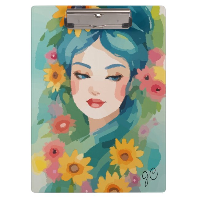 Floral Daydream Portrait Clipboard (Front)
