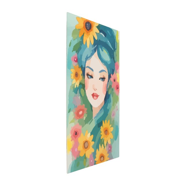 Floral Daydream Portrait Metal Print (3/4)