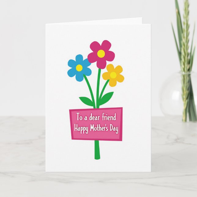Floral Dear Mothers Day Card (Front)