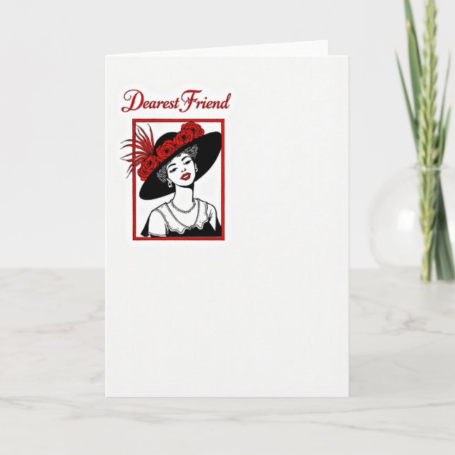 Floral Dearest Friend Card (Front)