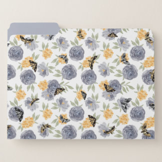 Floral Death Moth Spooky File Folders