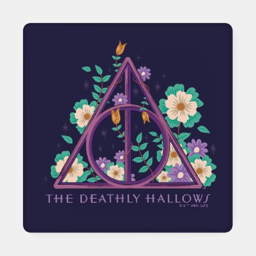 Floral Deathly Hallows Graphic Coaster Set
