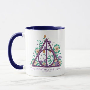 Floral Deathly Hallows Graphic Mug