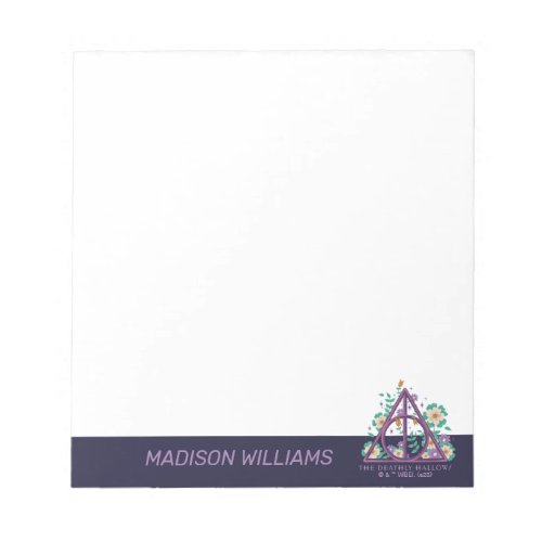 Floral Deathly Hallows Graphic Notepad
