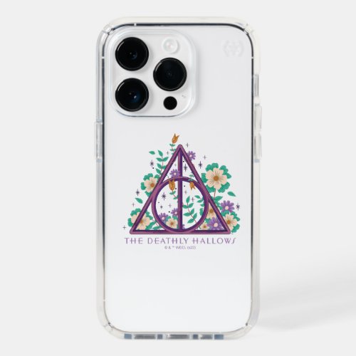 Floral Deathly Hallows Graphic Speck iPhone 14 Pro Case