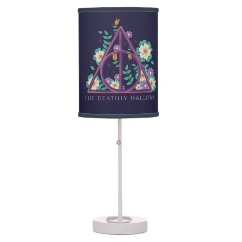 Floral Deathly Hallows Graphic Table Lamp