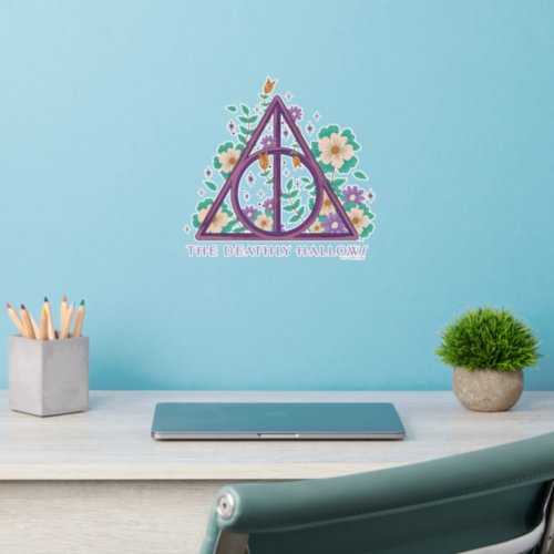 Floral Deathly Hallows Graphic Wall Decal