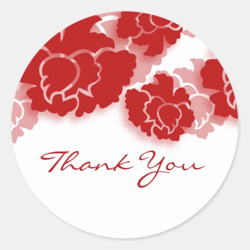 Floral Decadence Thank You Stickers