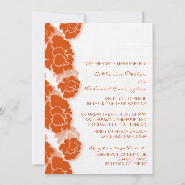 Floral Decadence Wedding Invitation (Front)