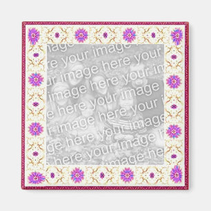 Floral Deco Customizable Magnet