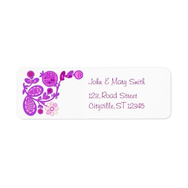 Floral Deco Label (Front)