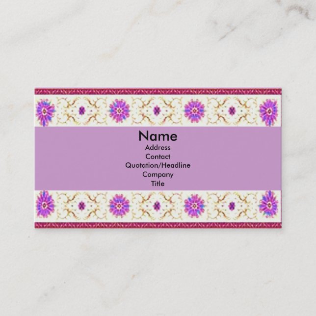 Floral Deco Profile Card (Front)