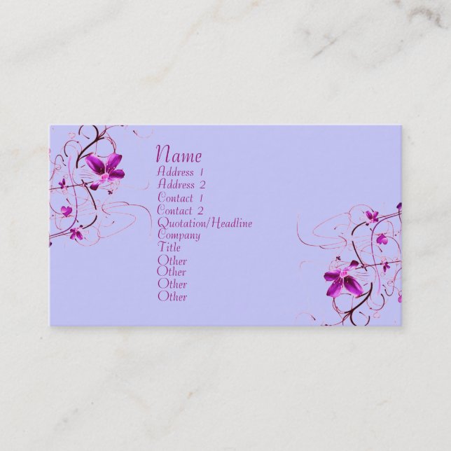 Floral Deco Profile Card (Front)