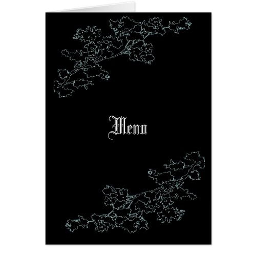 Floral Deco Wedding Menu Card