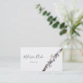 floral decor flutist business card (Standing Front)
