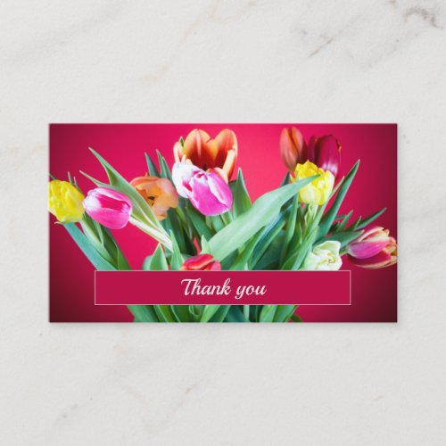 Floral decorations business thank you card