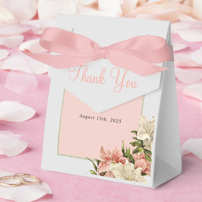 Floral Decorations Feminine Birthday Favor Boxes (Wedding)