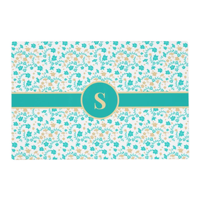 Floral Decorative Laminated Placemat (Front)