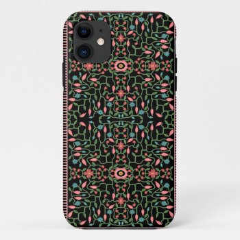 Floral Decorative Pattern Iphone 11 Case by HaHaHolidays at Zazzle