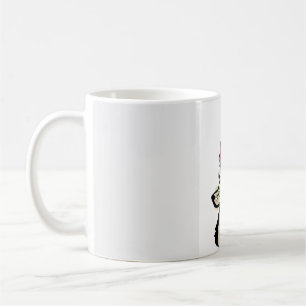 Floral Deer art-Nature & Wildlife Illustration Coffee Mug