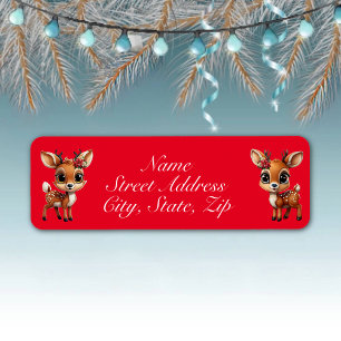 Floral Deer, Floral Fawn, Doe, Reindeer 🦌🎄 Red Label