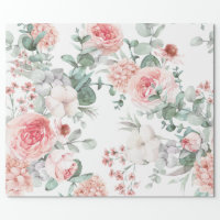 Floral delicate watercolor Wrapping Paper