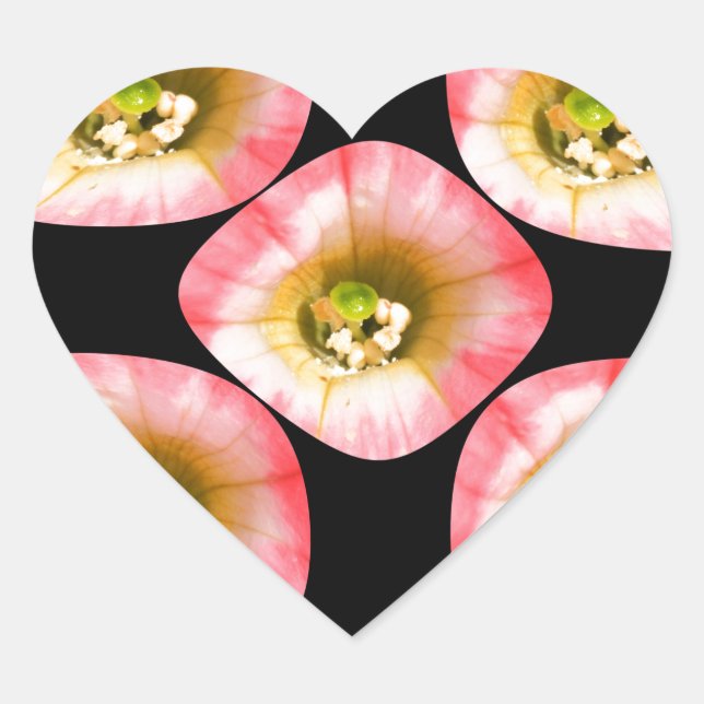 Floral Delight Heart Sticker (Front)