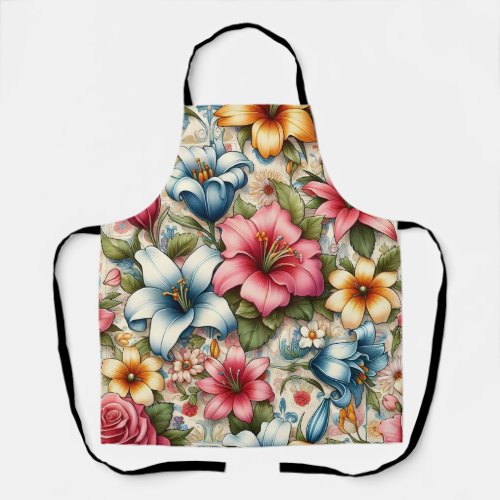 Floral Delight Kitchen Apron