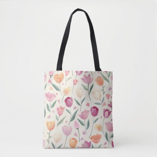 Floral Delight Pattern Tote Bag