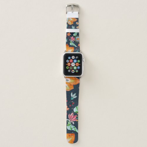 Floral Delight Watercolor Flower Texture Apple Watch Band