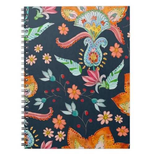 Floral Delight Watercolor Flower Texture Notebook