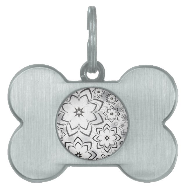 Floral Design 11 Pet ID Tag (Front)