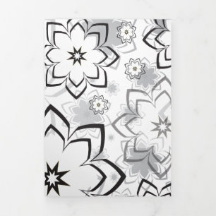 Floral Design 11 Tri-Fold Holiday Card